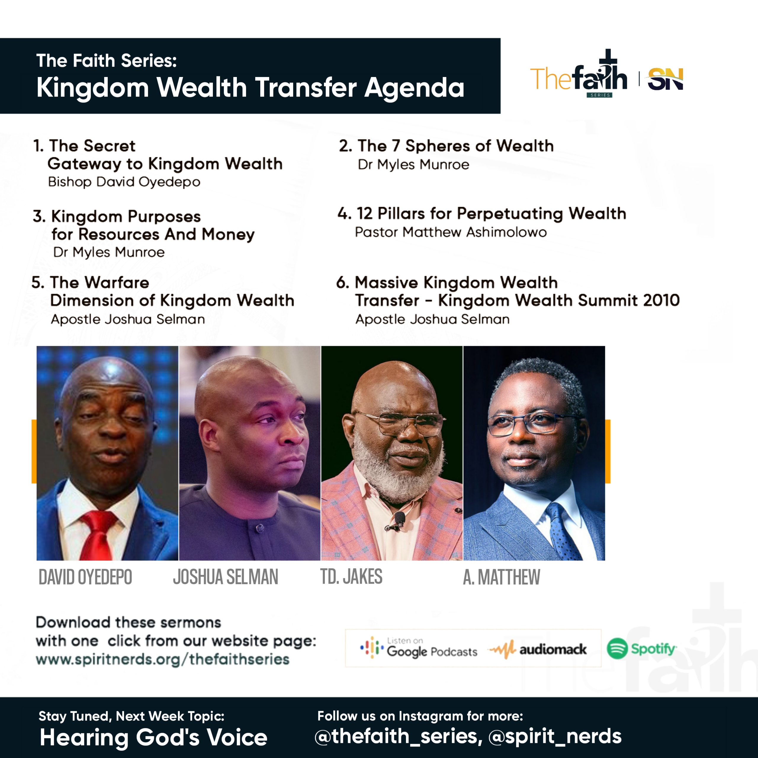 THE FAITH SERIES – Kingdom Wealth Transfer Agenda